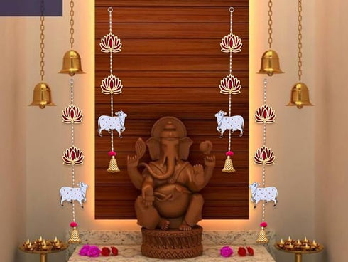 Lotus with Pichwai Cow Wall and Door Hanging